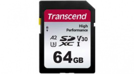 TS64GSDC330S, Memory Card, SDXC, 64GB, 100MB/s, 60MB/s, Transcend
