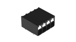 2086-1204, Wire-To-Board Terminal Block, THT, 3.5mm Pitch, Right Angle, Push-In, 4 Poles, Wago