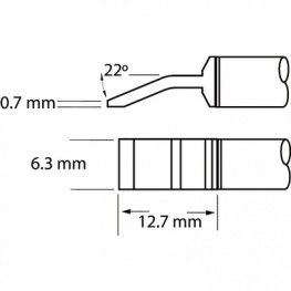 PTTC-704 [2 шт], Soldering Tip Blade, pair 6.3 mm 390 °C, Metcal