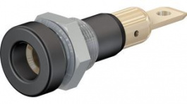 23.0190-21, Panel Mount Socket \x1a4mm Black 25A 30V Gold-Plated, Staubli (former Multi-Contact )