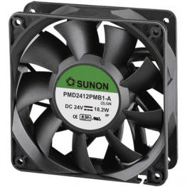 PMD2412PMB1-A. (2).GN, Вентилятор: DC; осевой; 24ВDC; 120x120x38мм; 322,8м3/ч; 54дБА, Sunon