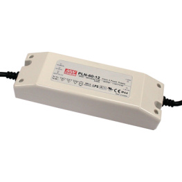 PLN-60-20, Блок питания: импульсный; для диод LED; 60Вт; 20ВDC; 14?20ВDC; 3А, MEAN WELL