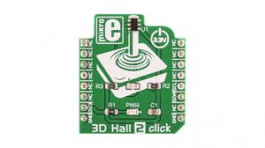 MIKROE-3190, 3D Hall 2 Click Magnetic Sensor Module 3.3V, MikroElektronika