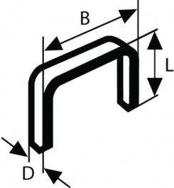 1 609 200 365 [1000 шт], Fine staples, Bosch