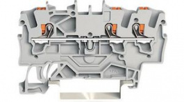 2201-1301, Feedthru Terminal, Cage Clamp, 3 Poles, 0.25 ... 2.5mm\x1a, Wago