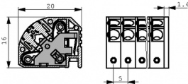 PTDA 2,5/ 10-PH 5,0, PCB Terminal Block 10P5 mm, Phoenix Contact