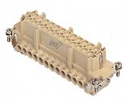 JCNEF 24, JCNE - JNE, 24 poles +earth, female insert, with female contacts, tinned, ILME