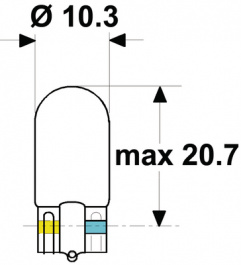 00571202, Incandescent Lamp W2.1x9.5d 12 VAC/VDC 166 mA, Barthelme