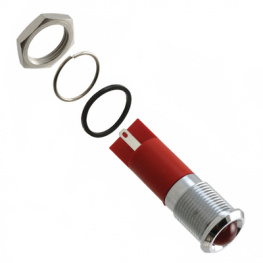 Q14P1CXXR12E, LED Indicator red 12 VDC, APEM