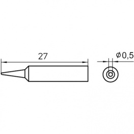 XNT 1, Soldering tip Round shape 0.5 mm, Weller