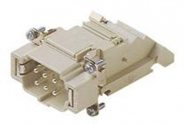 CTSEM 06 L, CTSE, 6 poles + earth, male insert, with male contacts, silver plated, ILME