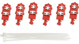 148693 [6 шт], 120V Snap-On Circuit Breaker Lockout, Red, Pack of 6 pieces, Brady