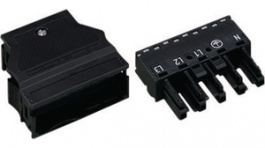 770-105, Distribution connector 5p, 0.5...4 mm2 black, Wago