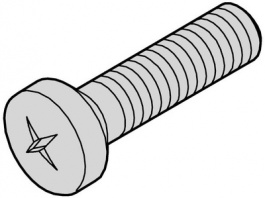 21101-314 [100 шт], Panhead screw PU=100 ST, Schroff