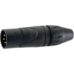 AX4MB-AU, XLR, Cable plug 4 AX Soldering Connection Black, Amphenol