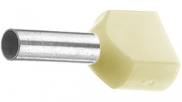 H10.0/24 ZH EB SV - 9004940000 [500 шт], Twin entry ferrule 10 mm2 ivory 24 mm pack of 100 pieces, Weidmuller