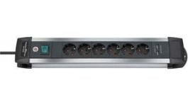 1391000516, Outlet Strip 6 Schuko Type F Black CEE 7/4, Brennenstuhl