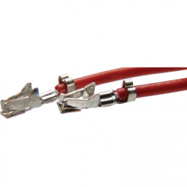 K120121018, Предварительно обжатый кабель DF11 красный 100 mm, Stig Wahlstrom Elektronik