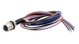 RND 205-01125, M8 Circular Sensor Connector, Straight, Socket, 6 Poles, A-Coded, Solder, RND Connect