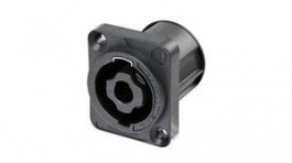 NL4MDXX-V, Chassis Connector, Black, 4 Poles, Neutrik
