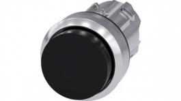 3SU10500BB100AA0, SIRIUS ACT Push-Button front element Metal, glossy, black, Siemens
