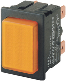 1660.0201, Illuminated Pushbutton Switch orange 2P, Marquardt