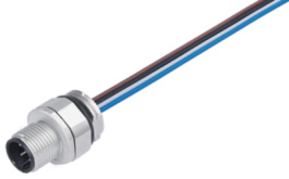 09 3481 22 08, Panel-mount plug, 713 series 8-pole M12, Binder