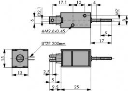 TDS-K06B KOMBI, Electric Hoisting Magnet 4 mm 3.53 N 5.3 W, TDS