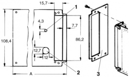 30809-646, Rear Panel with Hole 3 HE 28 TE, Schroff