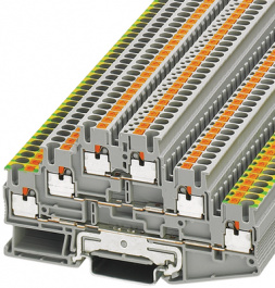 3210541, PT 2,5-PE/L/L multi-level terminal block grey 0.14...2.5 mm2, Phoenix Contact