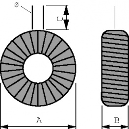 SDO-17-1.00-200, Toroidal choke 200 uH 1 A, Schurter