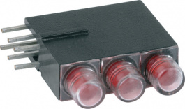 1881.2225, LED; в корпусе; красный; 3,9мм; Кол-во диод: 3; 20мА; 60°; 1,2?4мкд, Mentor
