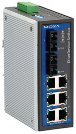 EDS-P308-MM-SC, Switch 6x 10/100 (4x PoE) 2x 100FX SC/MM -, Moxa