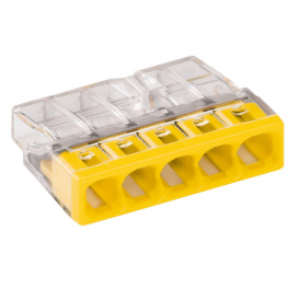 2273-205, Соединитель: клеммник монтажный; 2273; PIN:5; 0,5?2,5мм2; 24А, Wago