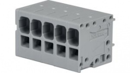 2624-3105, Wire-To-Board Terminal Block, Push-In, 6mm\x1a, 5mm, 5 Poles, Vertical, Wago