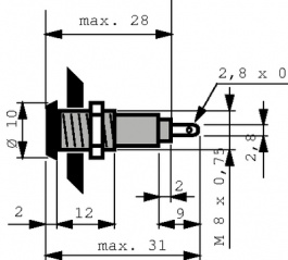 SMBB 080-12, LED Indicator red blinking 10...14 VDC, SIGNAL-CONSTRUCT