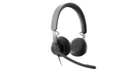 981-000870, Headset, Zone, Stereo, On-Ear, 16kHz, USB, Black, Logitech
