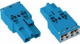 770-1112, Distribution connector 2p, 0.5...4 mm2 blue, Wago