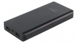 1700-0068, Powerbank 20.8 20Ah 2.4A 2x USB-A Socket Black, Ansmann