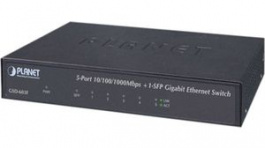GSD-603F, Network Switch, 5x 10/100/1000 Managed, Planet