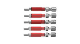 42125, Насадка; шестигранная; HEX 4мм; 49мм; Монтаж: 1/4" (E6,3мм); 5шт., Wiha