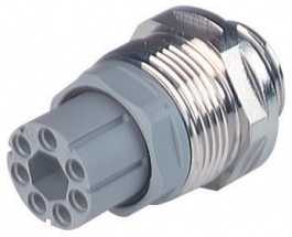 N 6 R AF, Appliance socket 6p+E 6+PEP, Hirschmann