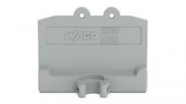 2050-381, End Plate, Grey, 25.2 x 32.1mm, PU%3DPack of 25 pieces, Wago
