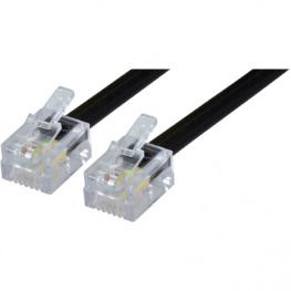 BB-1012-6, Telephone cable, RJ12 (6P6C) 6 m Black, Maxxtro