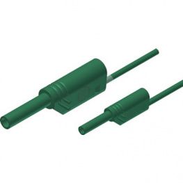 MAL S WS 2-4 100/1 grUn / green, Safety test lead diam. 2 mm diam. 4 mm green 100 cm CAT II, SKS Kontakttechnik