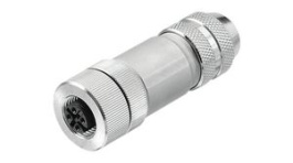 8426220000, M12 Straight Socket Sensor Connector, 4 Poles, A-Coded, Screw, Weidmuller