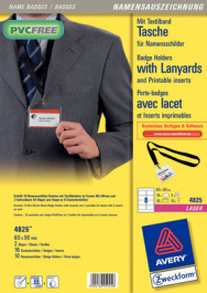 4825Z, Name tag pockets 60 x 90 mm, Zweckform