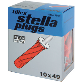 ST RED ANGLE 5X55MM [25 шт], Wall Plugs with Screws 10 x 49 mm PU=25 ST, Tillex