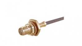 24 SMA-50-2-13/111 NE, RF Connector, SMA, Beryllium Copper, Socket, Straight, 50Ohm, Solder Terminal, Crimp Terminal, Huber+Suhner