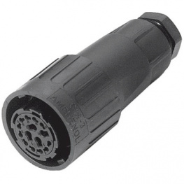 C016 10D008 003 1, Female cable connector 8+PEP, Amphenol